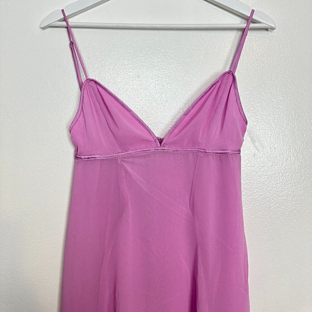 HOUSE OF CB Loren Georgette Mermaid Gown in Pink Size Medium - Picture 8 of 16